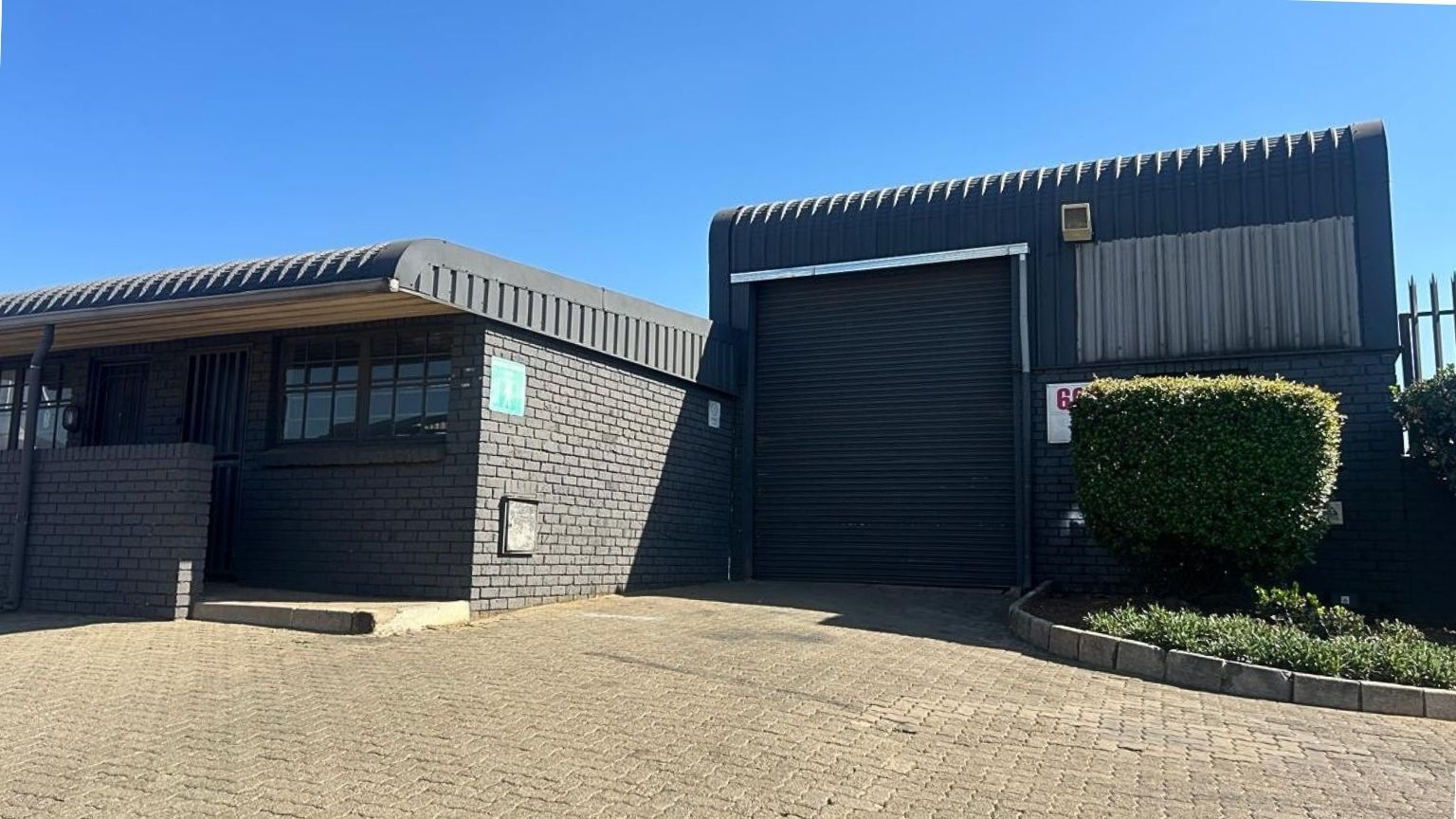 Industrial warehouse with truck access