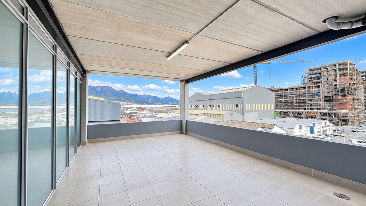 Expansive space with harbor views and private terraces