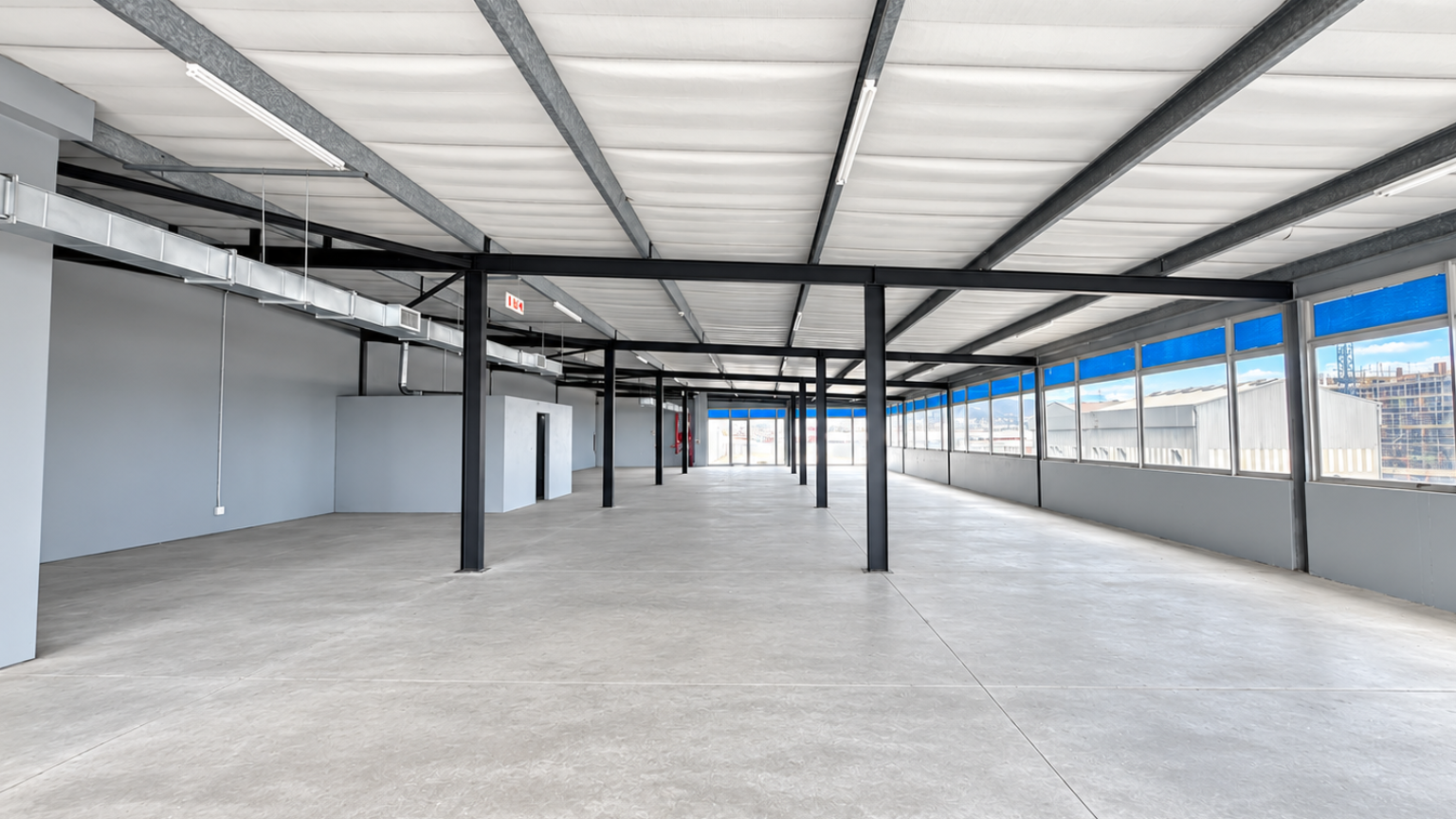 Expansive space with harbor views and private terraces
