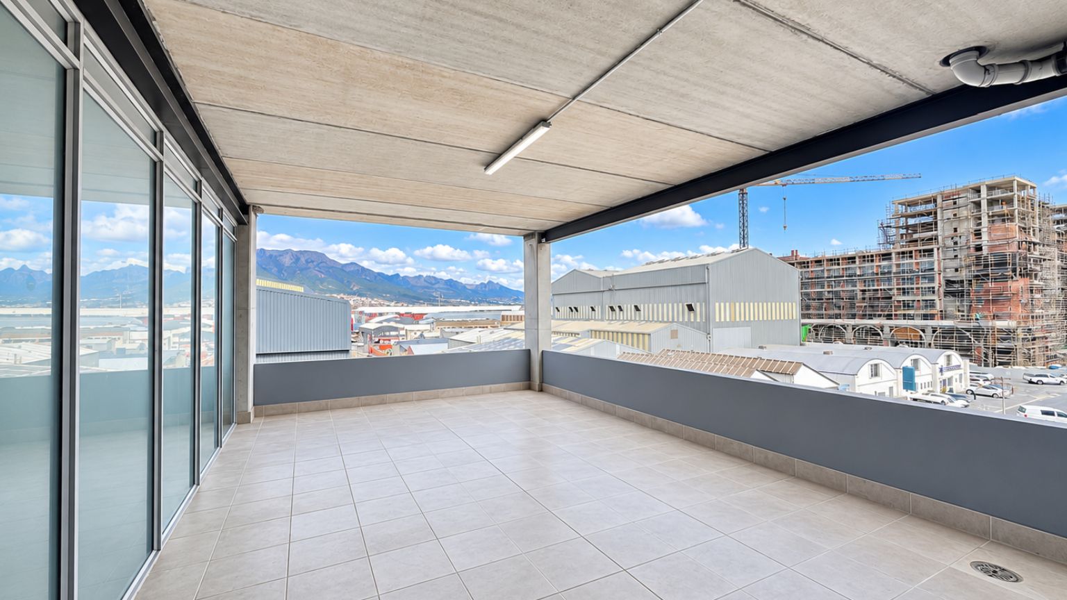 Exceptional commercial space with private balcony and mountain views 