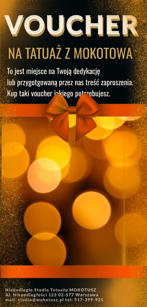 Voucher na tatuaż, tattoo gift card, bon, prezent