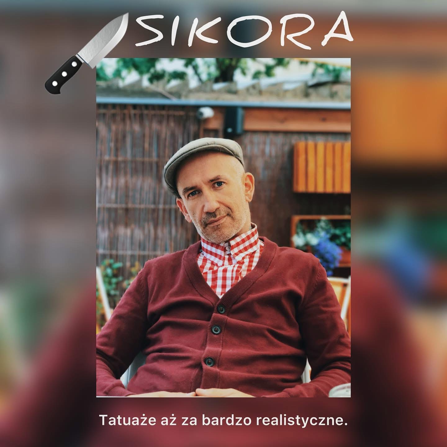 Sikora tatuażysta z Warszawy wykonuje tatuaże realistyczne.