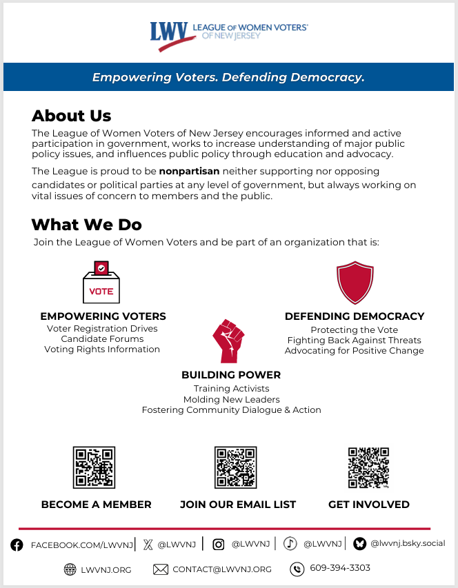 Thumbnail of LWVNJ flyer in English