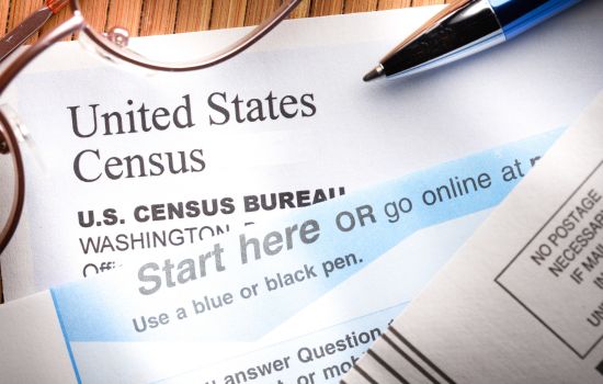An image of US Census paperwork
