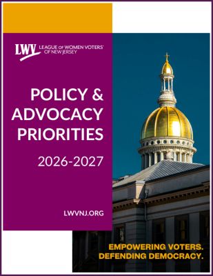 thumbnail of the cover page of our policy and advocacy agenda with an image of the Trenton Capitol building