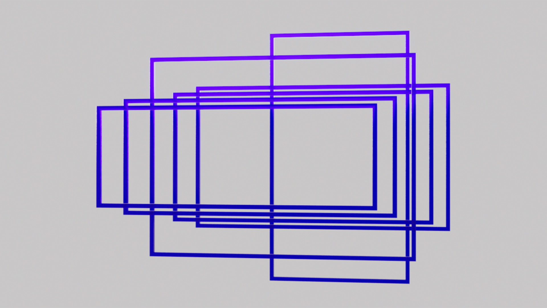 A floating grid of Cinema Aspect Ratios in a crystal blue material in an extruded 3D shape for the Blauw Films Aspect Ratio Calculator.