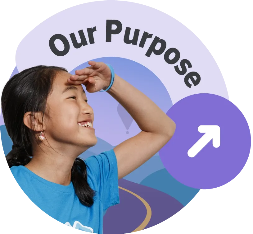 A girl looking far seeing the purpose behind