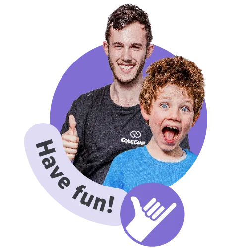 A teacher and his student are having fun