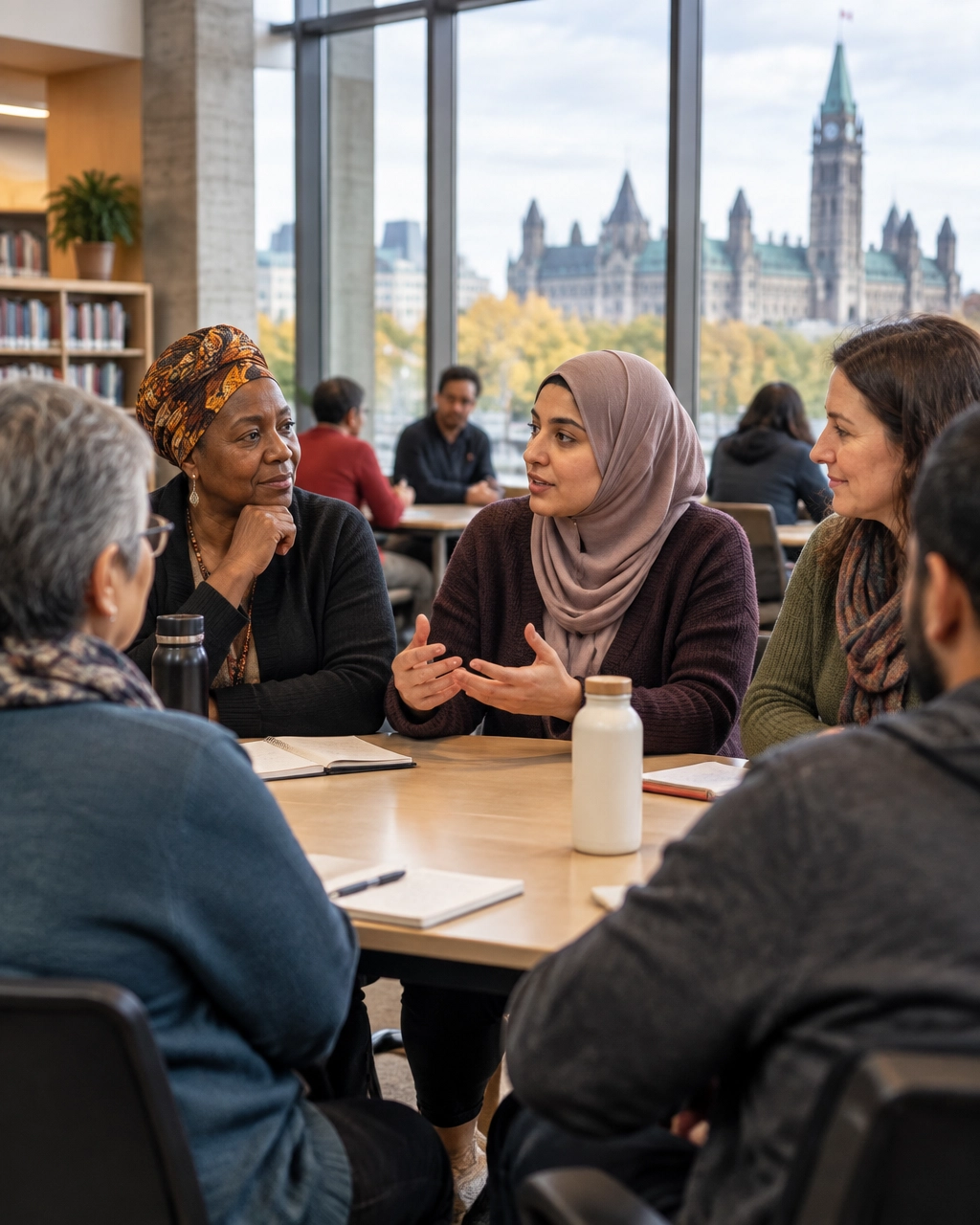 Community advocates taking part in a public policy and listening session in Ottawa