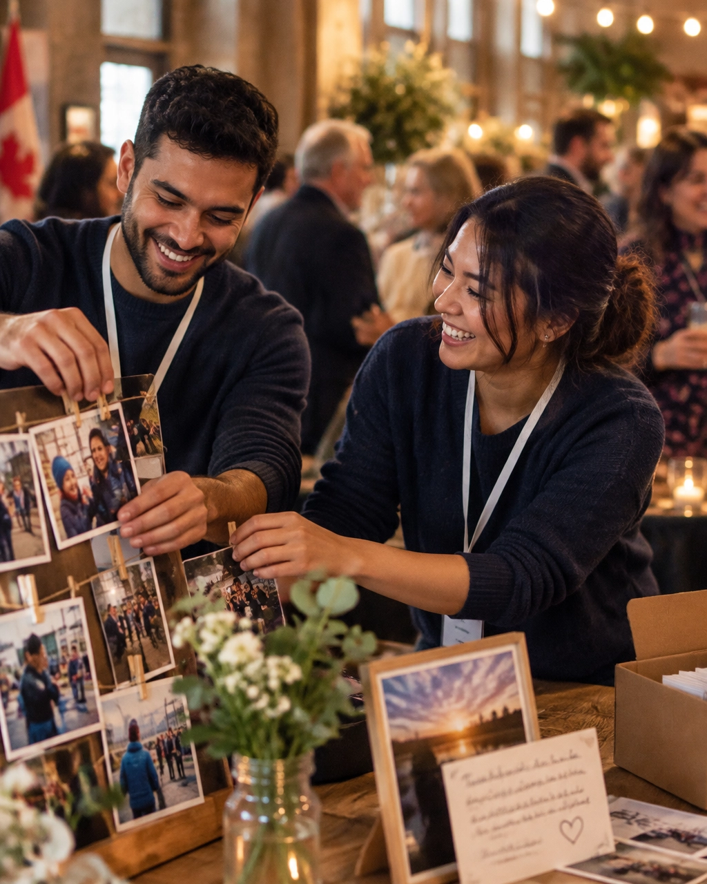 Volunteers connect with guests during a warm, celebratory nonprofit event