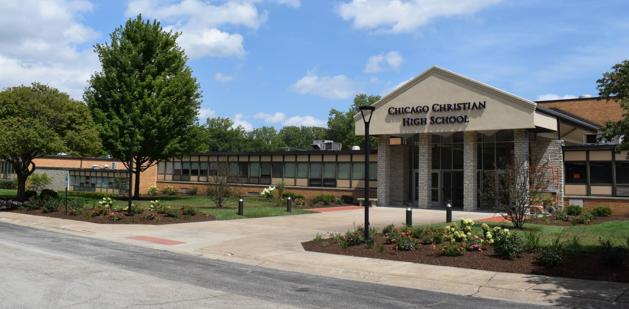 Front entrance of Chicago Chistian High School