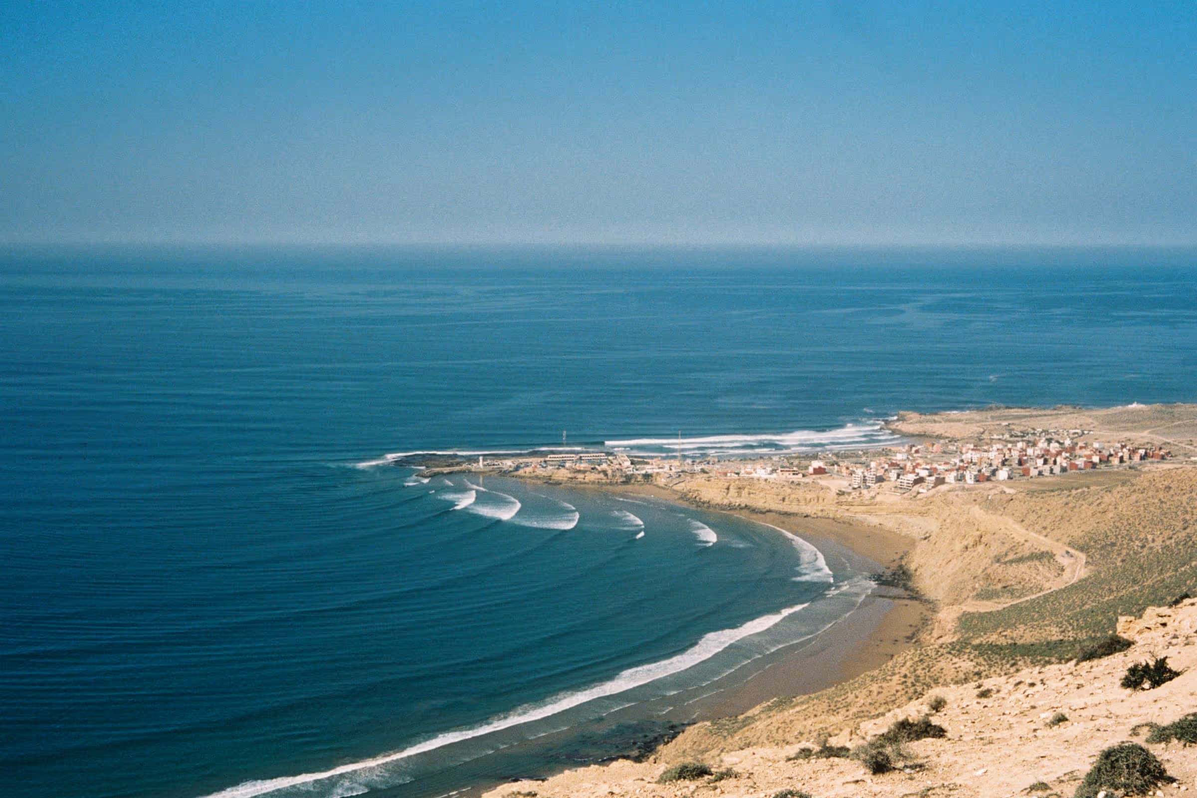 Photos from above of the long wave of imsouane