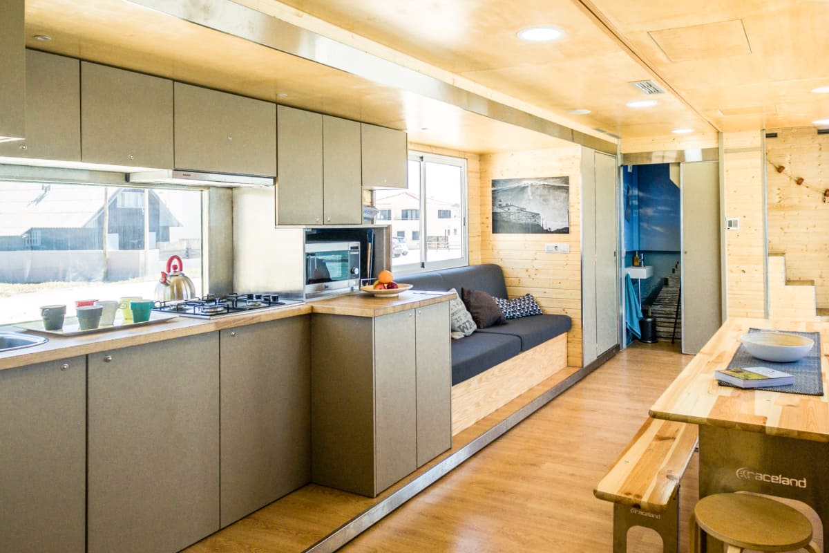 inside of the surf truck common area