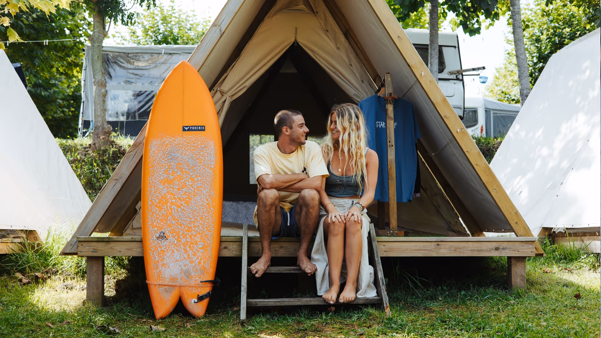 skaters on a ramp at the camp