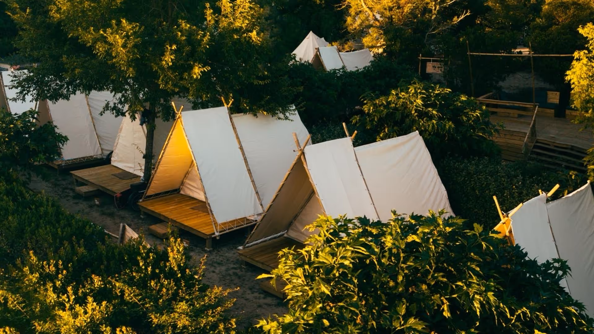 tipi tents in the oyambre surf camp