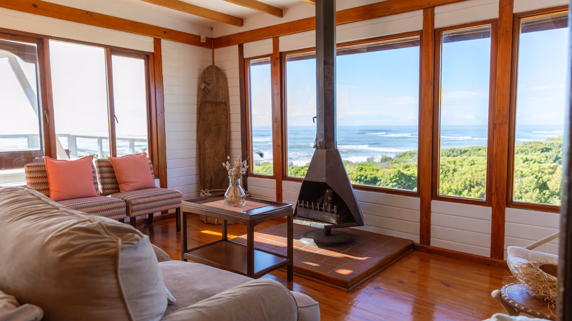 common space with sea view