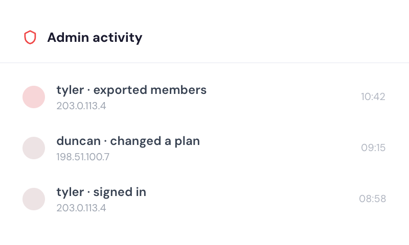 App Access & Event Logs