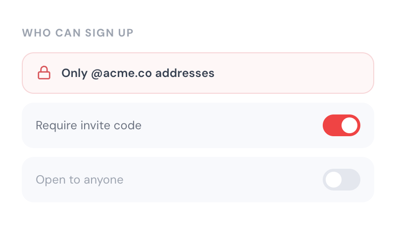 Signup Rules