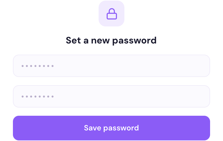 Password Reset Modal