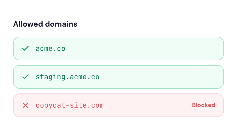 Allowed Domain List