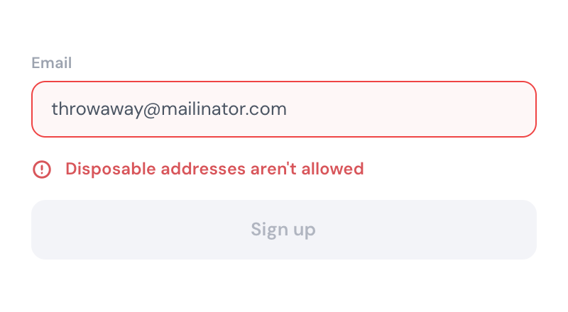 Block Disposable Emails