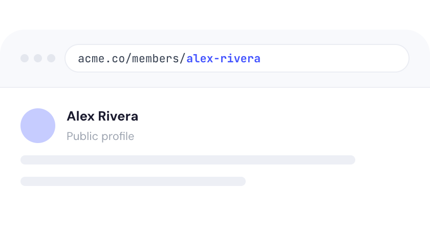 Member-specific Pages