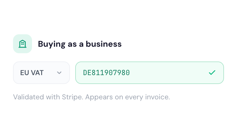 Collect Business Tax IDs