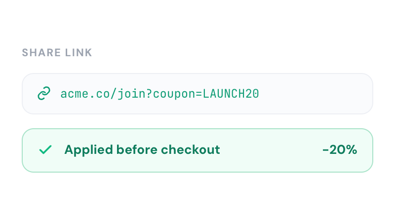 Coupon Links and Attributes