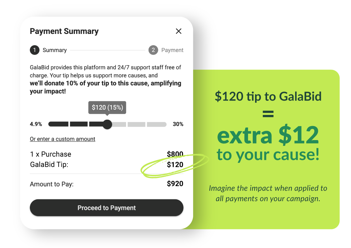 explainer checkout fundraiser