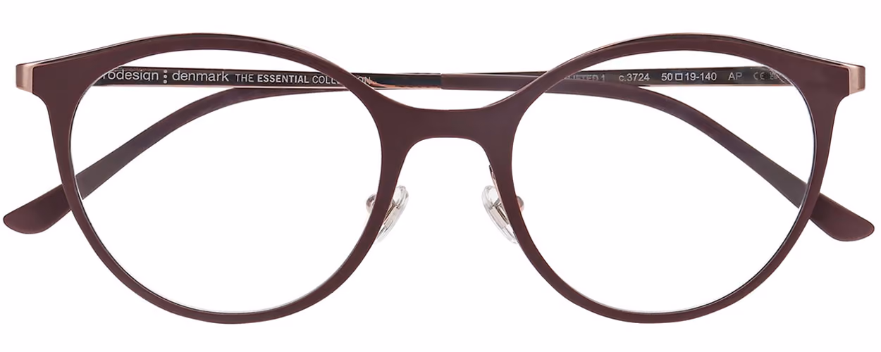 ProDesign Denmark Essential - Lifted 3665 Colour 3724 Glasses Front View