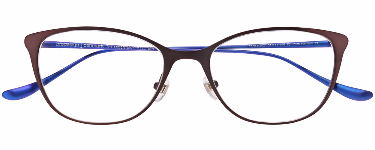 ProDesign Denmark Essential - Conical Titanium 1470 Colour 5021 Glasses Front View