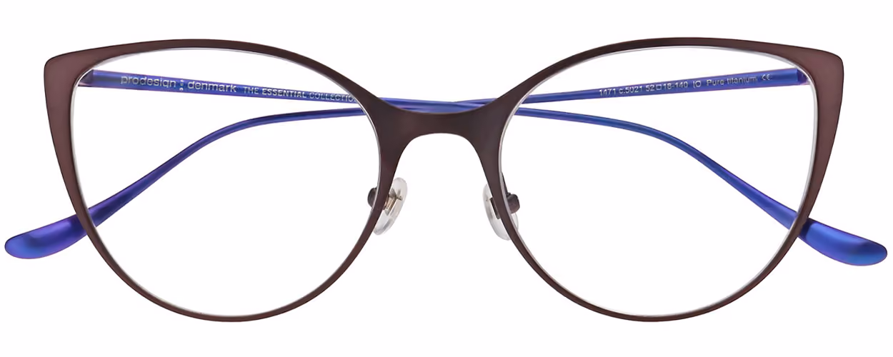 ProDesign Denmark Essential - Conical Titanium 1471 Colour 5021 Glasses Front View