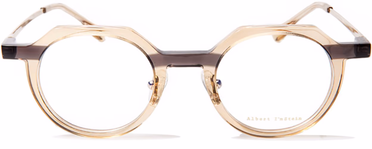 Albert I'mStein Champagne - C1 Glasses Front View From Eyedeal Vision