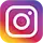 Instagram logo i farger blå, lilla, gul og hvit