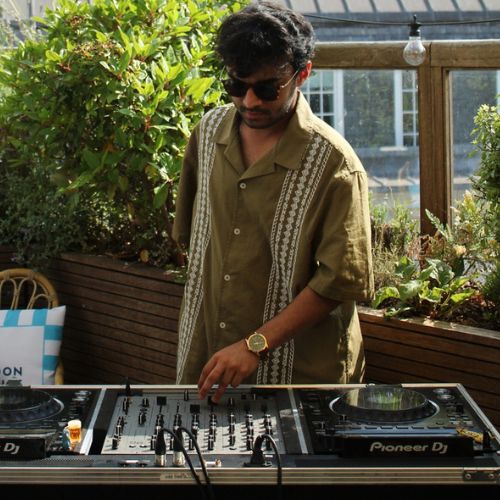 DJ and producer DASA behind the decks