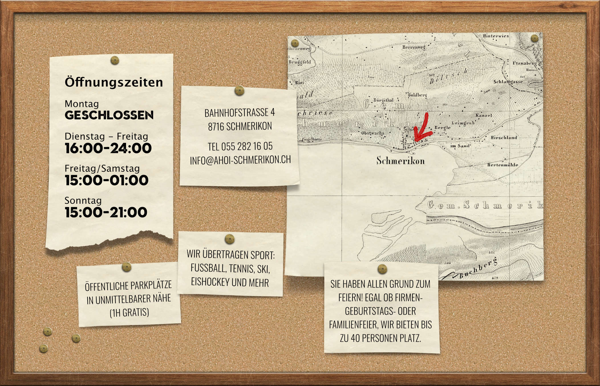 Ahoi Schmerikon Pinboard