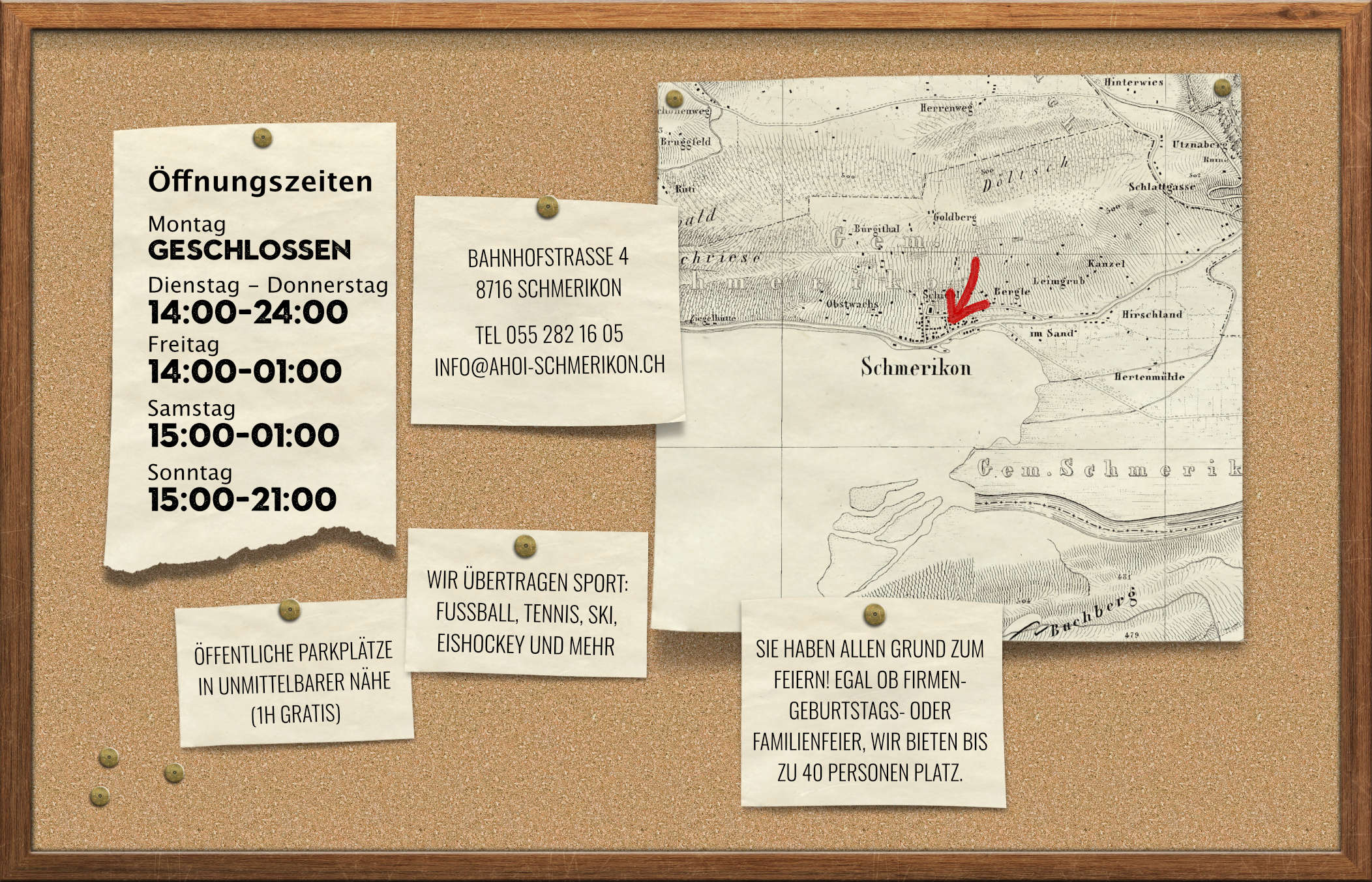 Ahoi Schmerikon Pinboard