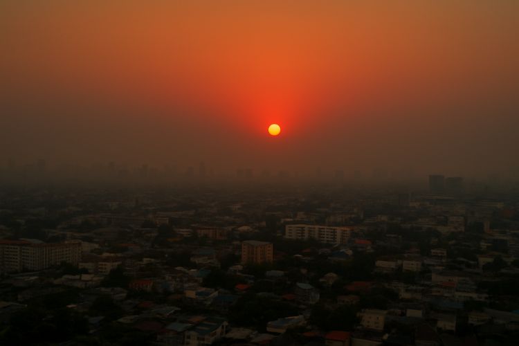 La ville est augmentée par les niveaux de poussières fines, air-Q aide à mesurer les valeurs