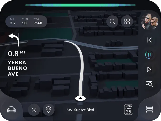 OpenTerra live maps work in the city, country and off-road.