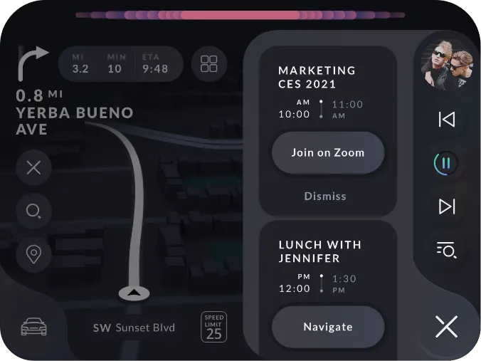 Navigation taps the cloud for current, fresh data.