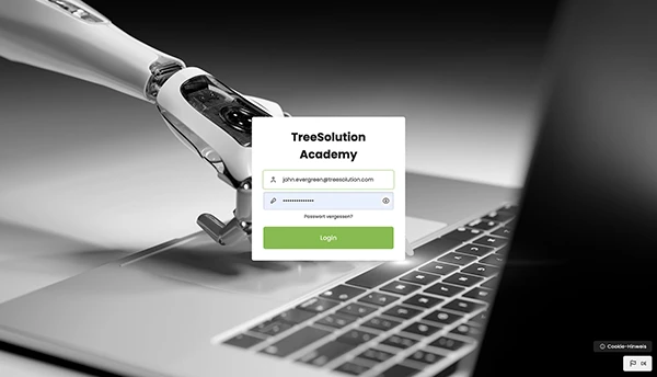 Beispiel für einen Akademiebildschirm