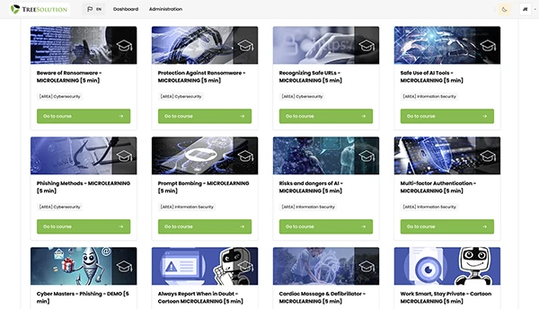 Awareness Academy product screen example