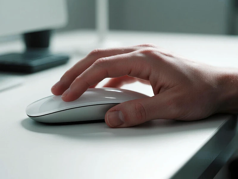 Illustratives Bild einer Hand, die auf eine Computermaus klickt