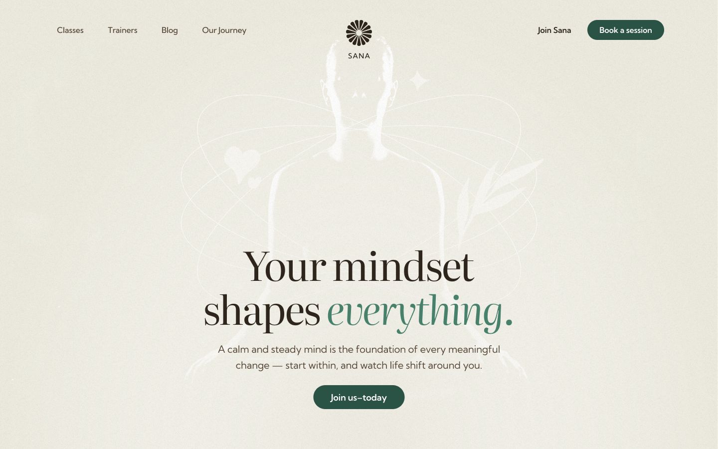 Bold headline with background image – Responsive header component