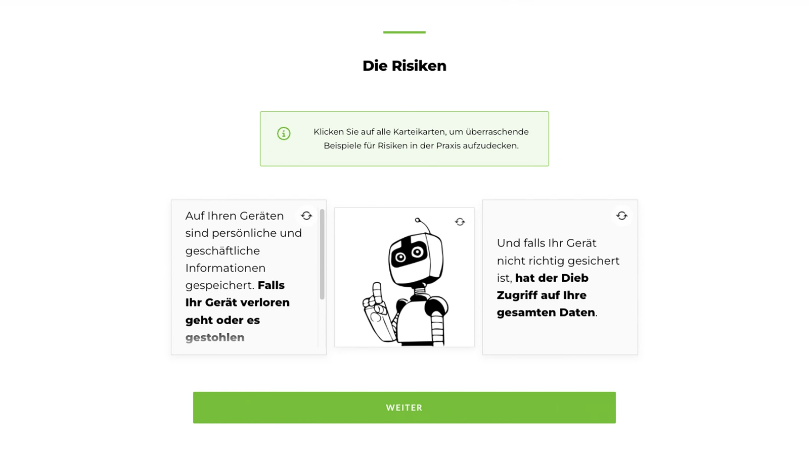 Beispielbild des Cartoon-Microlearnings