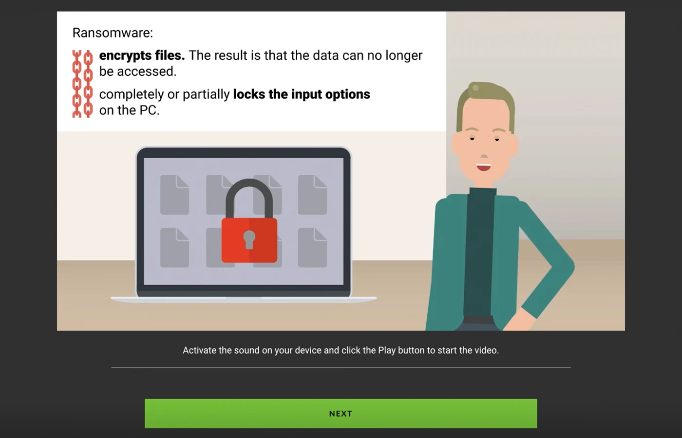 Image of a passage from the video in Microlearning 