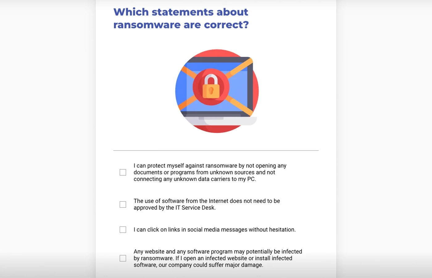 Image detail of quiz question from Microlearning 