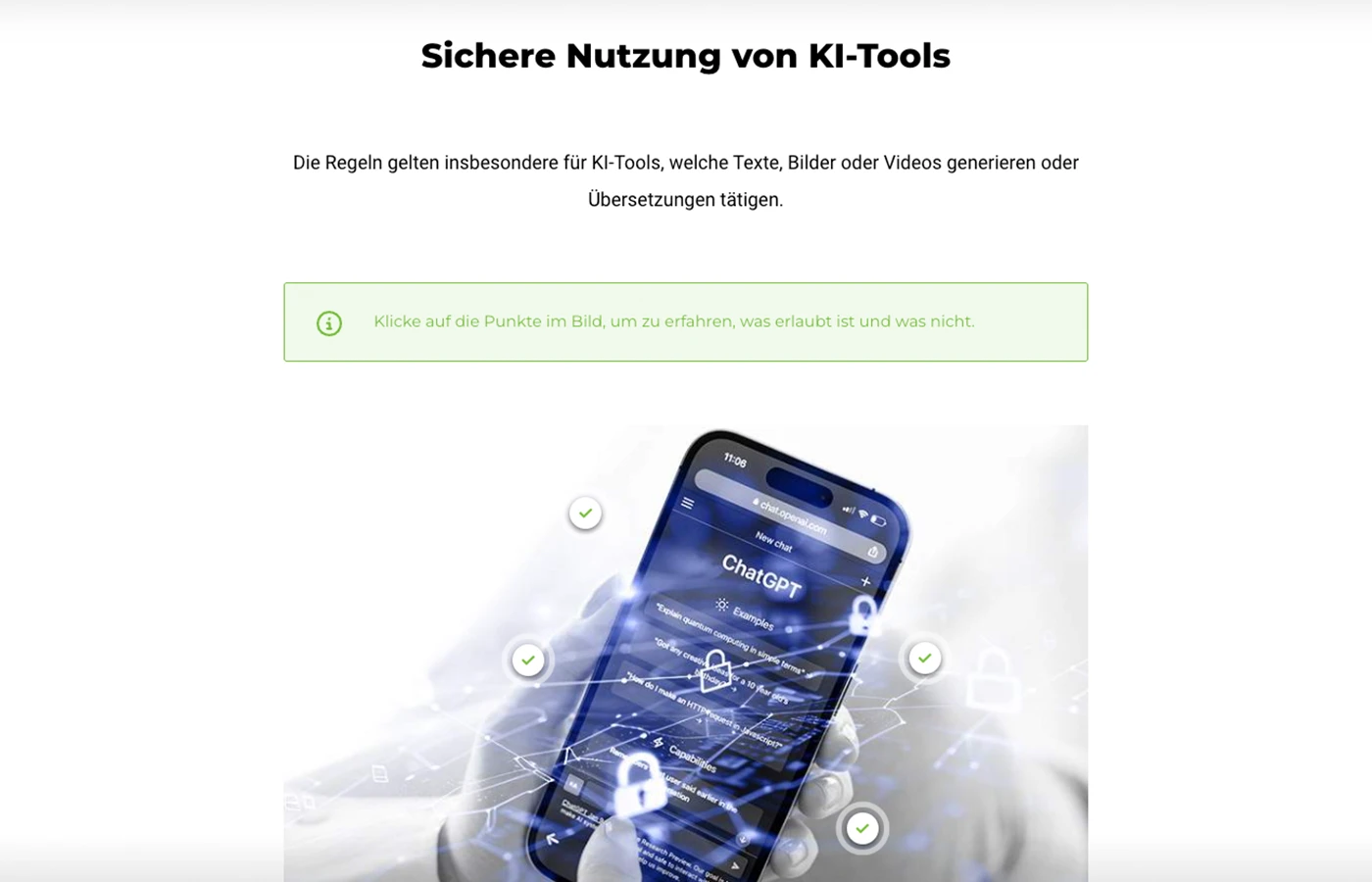 Bildauschnitt von Quiz Frage aus Microlearning