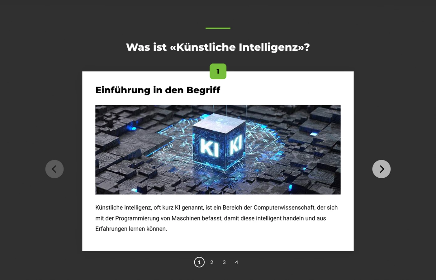 Bild einer Text Passage aus Microlearning. Einführung in Begriff.