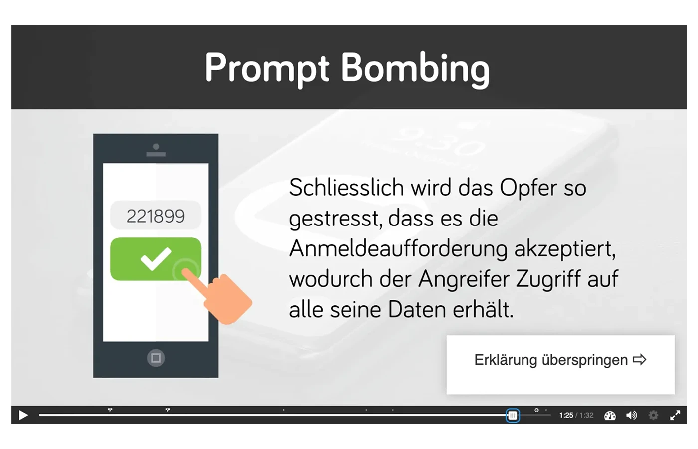 Bild aus dem Microlearning zur Erklärung von Prompt Bombing.